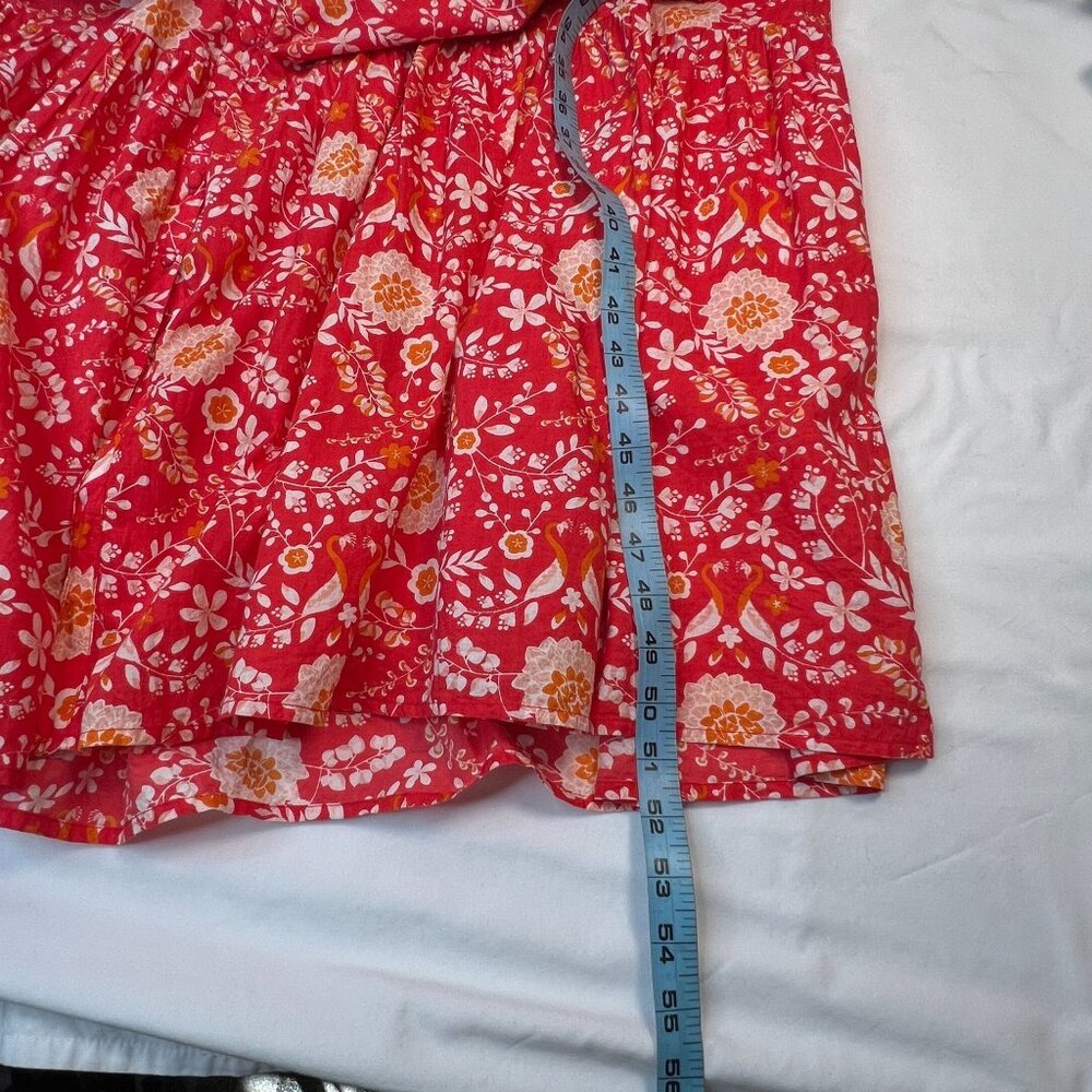 Olivia James Ro Long Dress Maxi Peacock Floral Rouge Sleeveless Red XL - Picture 6 of 10